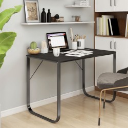Bureau d'ordinateur Noir 110x60x73 cm Aggloméré 