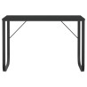 Bureau d'ordinateur Noir 110x60x73 cm Aggloméré 