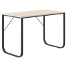 Bureau d'ordinateur Noir et chêne 110x60x73 cm Aggloméré 