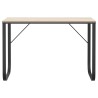 Bureau d'ordinateur Noir et chêne 110x60x73 cm Aggloméré 