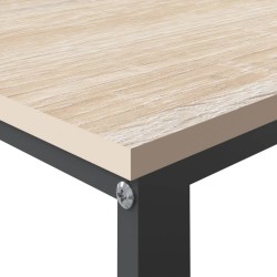 Bureau d'ordinateur Noir et chêne 110x60x73 cm Aggloméré 