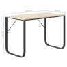 Bureau d'ordinateur Noir et chêne 110x60x73 cm Aggloméré 