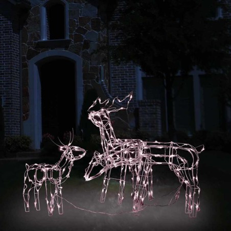 Cordon lumineux de Noël 3 pcs Rennes 229 LED 