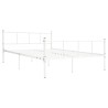 Cadre de lit sans matelas blanc métal 120x200 cm 