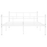 Cadre de lit sans matelas blanc métal 120x200 cm 