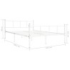 Cadre de lit sans matelas blanc métal 120x200 cm 
