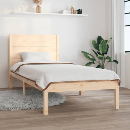 Cadre de lit sans matelas 90x200 cm bois de pin massif 