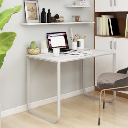 Bureau d'ordinateur Blanc 110x60x73 cm Aggloméré 