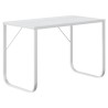 Bureau d'ordinateur Blanc 110x60x73 cm Aggloméré 