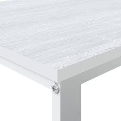 Bureau d'ordinateur Blanc 110x60x73 cm Aggloméré 
