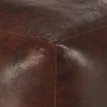 Pouf 40 x 40 x 40 cm Marron foncé Cuir véritable de chèvre 