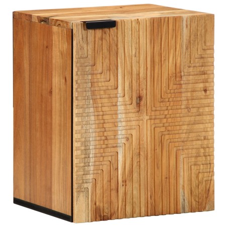 Meuble de Salle de Bain Suspendu38x33,5x48 cm en Bois Massif d'Acacia 