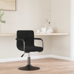 Chaise de salle à manger Noir Velours 