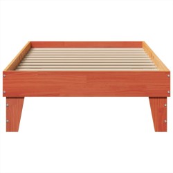 Cadre de lit sans matelas cire marron 100x200cm bois pin massif 