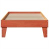Cadre de lit sans matelas cire marron 100x200cm bois pin massif 