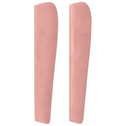 Tête de lit avec oreilles Rose 183x23x118/128 cm Velours 