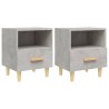 Tables de chevet 2 pcs Gris béton 40x35x47 cm 