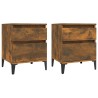 Tables de chevet 2 pcs Chêne fumé 40x35x50 cm 