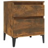 Tables de chevet 2 pcs Chêne fumé 40x35x50 cm 