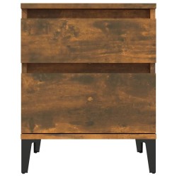 Tables de chevet 2 pcs Chêne fumé 40x35x50 cm 