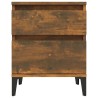 Tables de chevet 2 pcs Chêne fumé 40x35x50 cm 