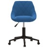 Chaise pivotante de salle à manger Bleu Velours 