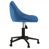 Chaise pivotante de salle à manger Bleu Velours 