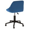 Chaise pivotante de salle à manger Bleu Velours 