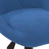 Chaise pivotante de salle à manger Bleu Velours 