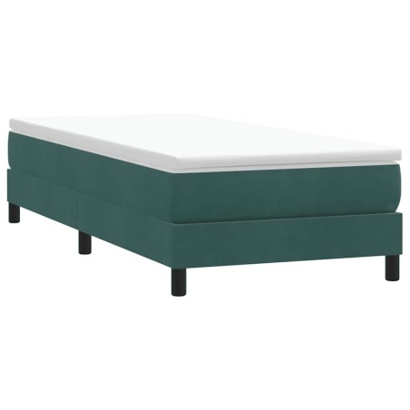Sommier à lattes de lit sans matelas vert foncé 90x210 cm 