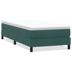 Sommier à lattes de lit sans matelas vert foncé 90x210 cm 