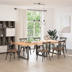 Pieds de table à manger en U 2 pièces Anthracite 100 x (72-73) cm Acier 