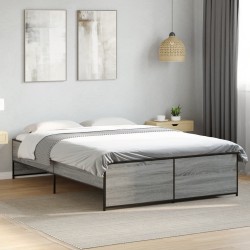 Cadre de lit sans matelas sonoma gris 140x190 cm 