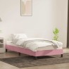 Cadre de lit sans matelas rose 90x210 cm velours 