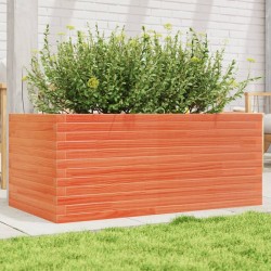 Jardinière cire marron 110x60x45,5 cm bois de pin massif 