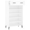 Armoire à chaussures blanc 60x35x105 cm bois d'ingénierie 