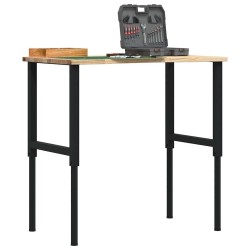 Établi 100x60x(71,5-98) cm bois de chêne massif 