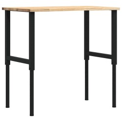 Établi 100x60x(71,5-98) cm bois de chêne massif 