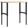 Établi 100x60x(71,5-98) cm bois de chêne massif 