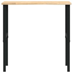 Établi 100x60x(71,5-98) cm bois de chêne massif 