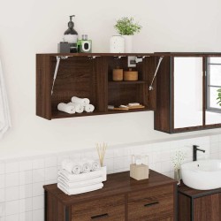 Armoire murale de bain chêne marron 80x25x40 cm bois ingénierie 
