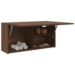 Armoire murale de bain chêne marron 80x25x40 cm bois ingénierie 