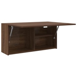 Armoire murale de bain chêne marron 80x25x40 cm bois ingénierie 