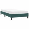 Cadre de lit sans matelas vert foncé 90x210 cm velours 