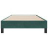 Cadre de lit sans matelas vert foncé 90x210 cm velours 