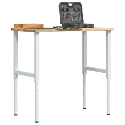 Établi 100x60x(71,5-98) cm bois de chêne massif 