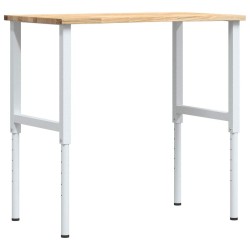 Établi 100x60x(71,5-98) cm bois de chêne massif 