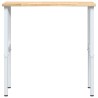 Établi 100x60x(71,5-98) cm bois de chêne massif 