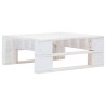 Pouf palette de jardin Bois de pin imprégné de blanc 