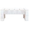 Pouf palette de jardin Bois de pin imprégné de blanc 